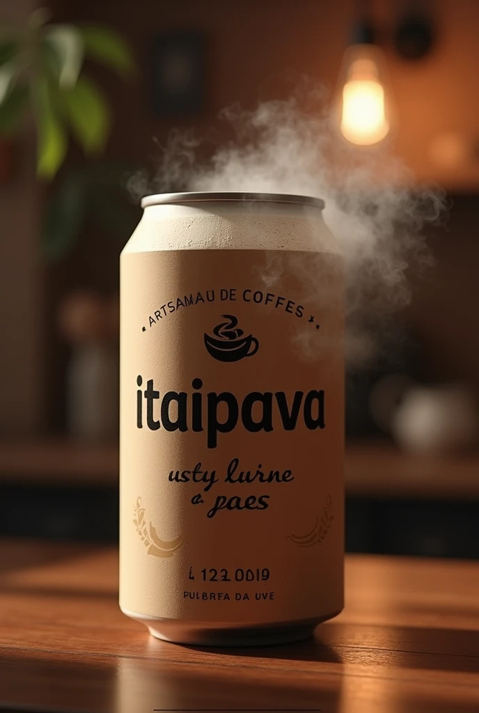 Beer container written only on the label these words literally in Portuguese : Itaipava coffee beer