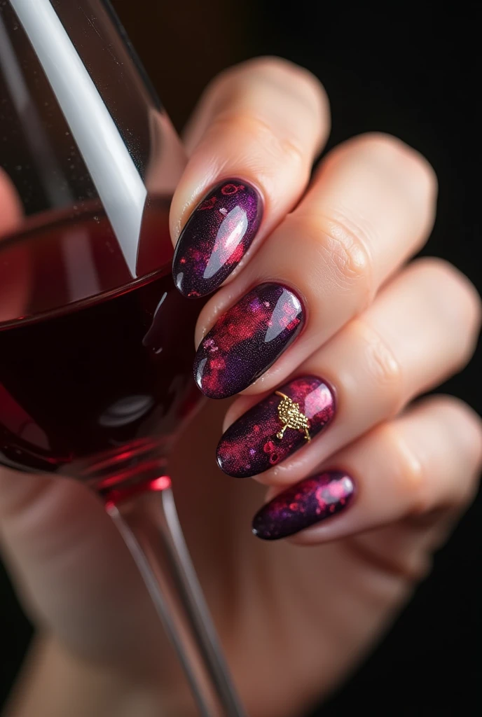 I want you to make wine inspired nails