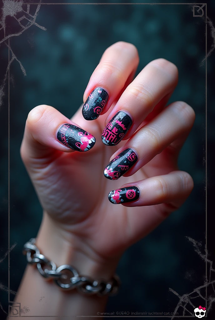 Monster High inspired nails