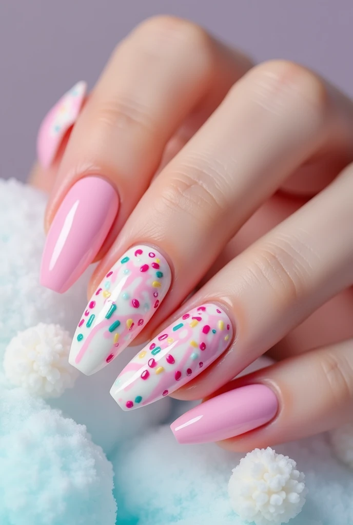 Make me nails inspired by ice cream