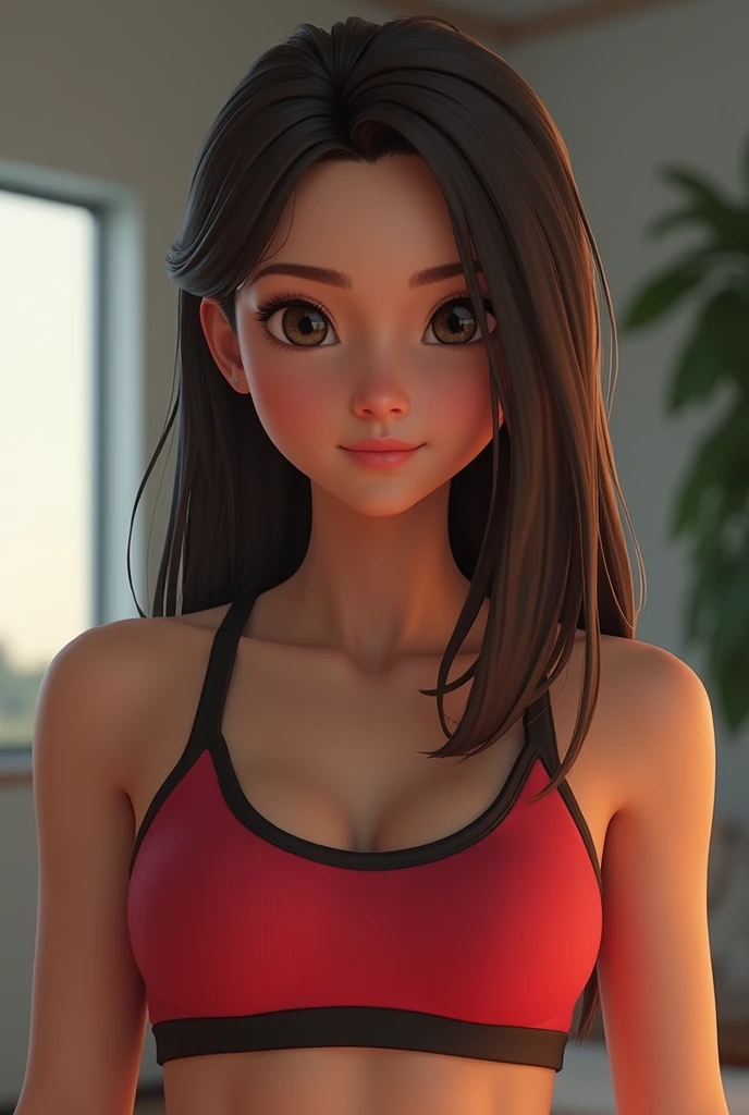 Stunningly Gorgeous Sensual -Old Athic Young Girlaight Brunette Perfect Hair, Sports Bra, Closed Mouth, Charming Smirk, Full Body, perfect butt, Photograph Portrait, Perfectly Drawn Face, Intricately Detailed Eyes, Vibrant, Sharp Focus, Unreal Engine, Beautiful, Radiant, FXAA, MSAA, 4K, Bloom, Anti-Aliasing, Ambient Occlusion, Ray-Tracing, Organic Tracery, Perfect Composition, Glaze, Vibrant Volumetric Lighting, Extreme Detail, Ultra HD, Tessellation, Anisotropic Filtering, Really Far Render Distance