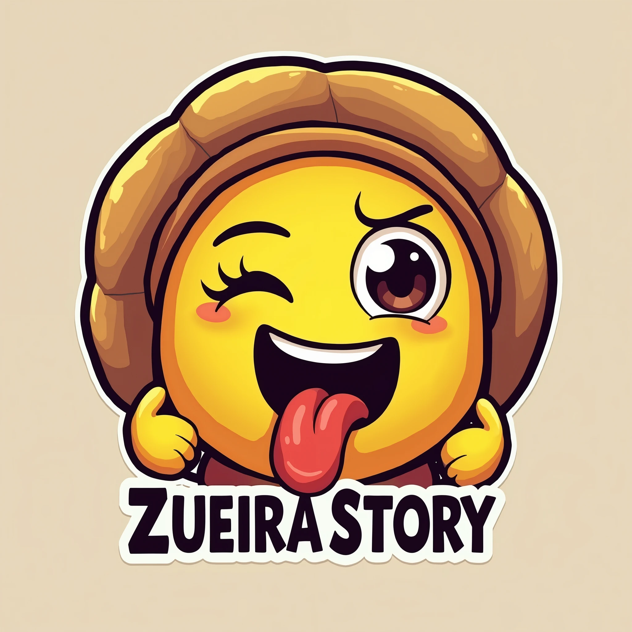 ZUEIRA STORY logo with emoji