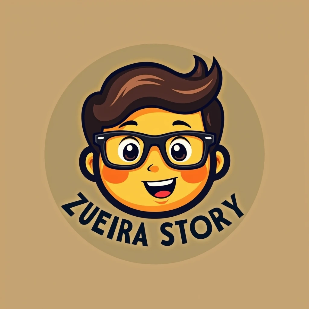 ZUEIRA STORY logo with glasses emoji 