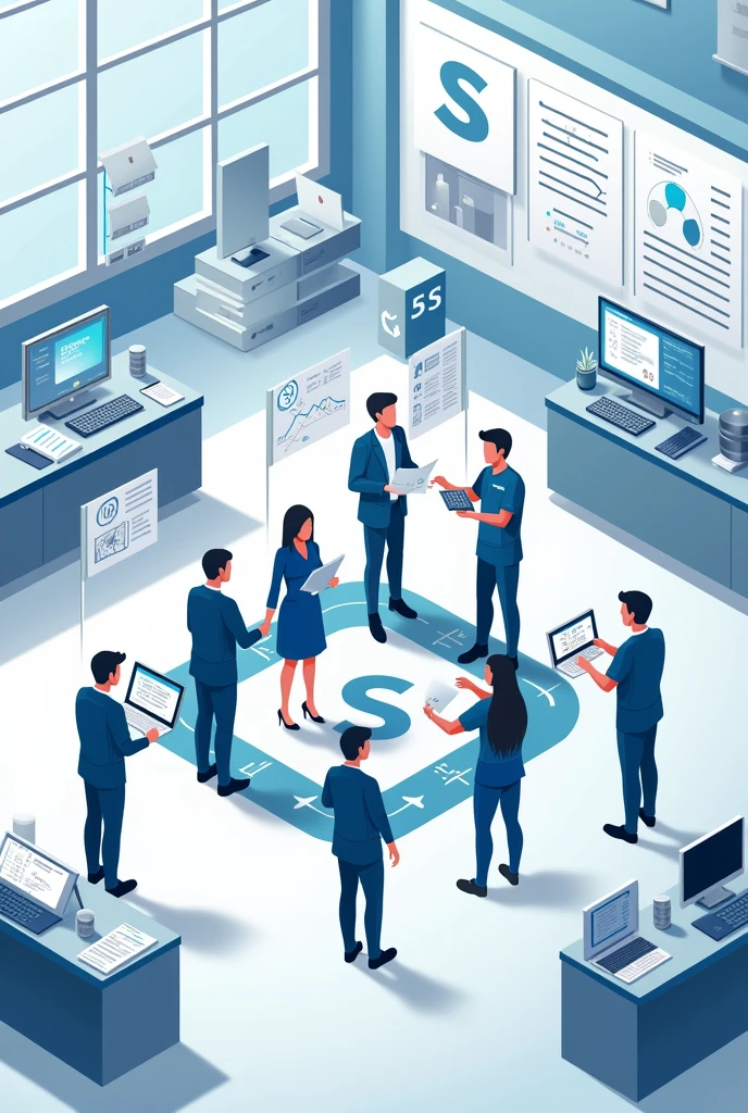 Integrate 5S, standardize processes and monitor results to continuously improve.