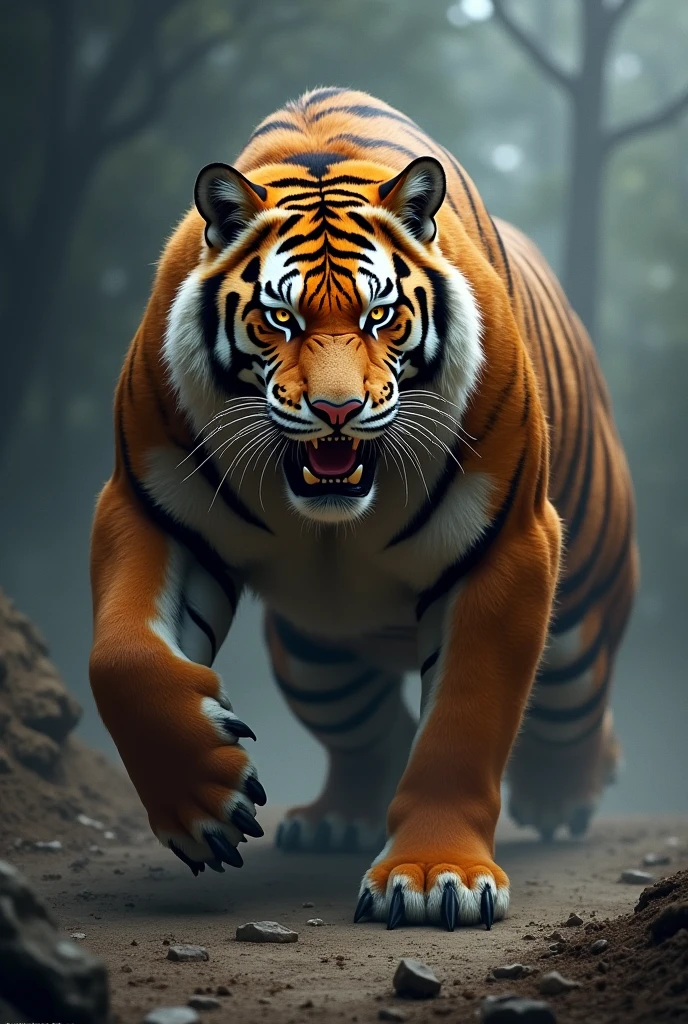 A tiger and a bear mixture 
