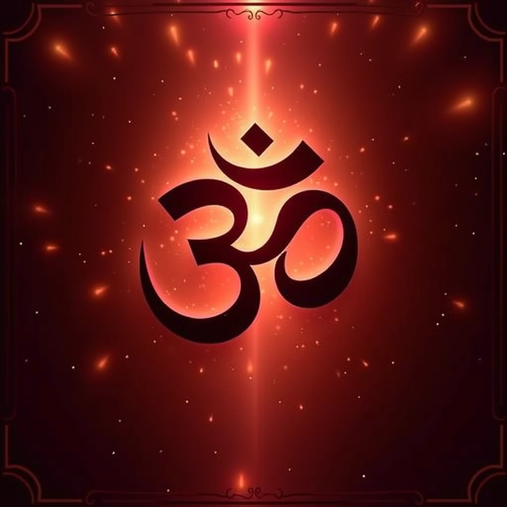 om a hindu sign in the middle in maroon colour, curvs, background is megical light shade of red colour , HD, art ,border design ,
This image in like one and only image in the world,