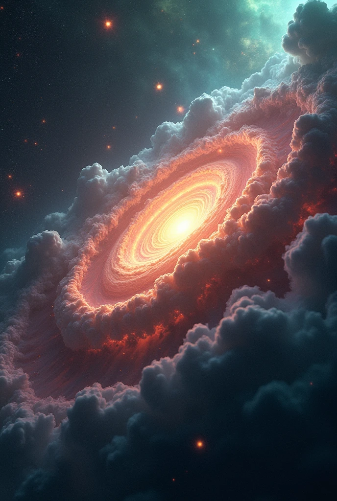Domain expansion: A galaxy, with celestial bodies and a background nebula
