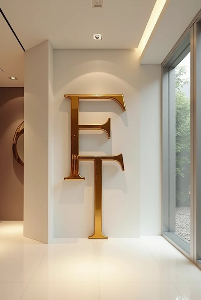 Logo with the name FT in a store style