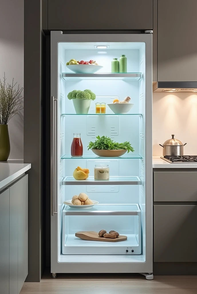 Top mount Refrigerator glass door design