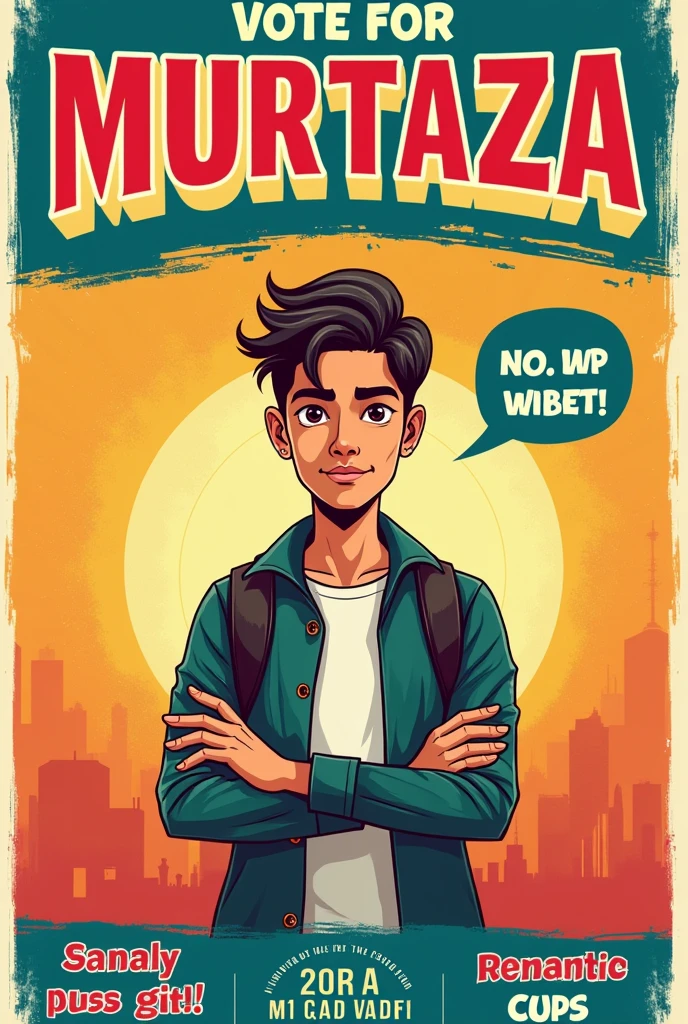 Poster Vote For Lion Vote For Murtaza In School Elections