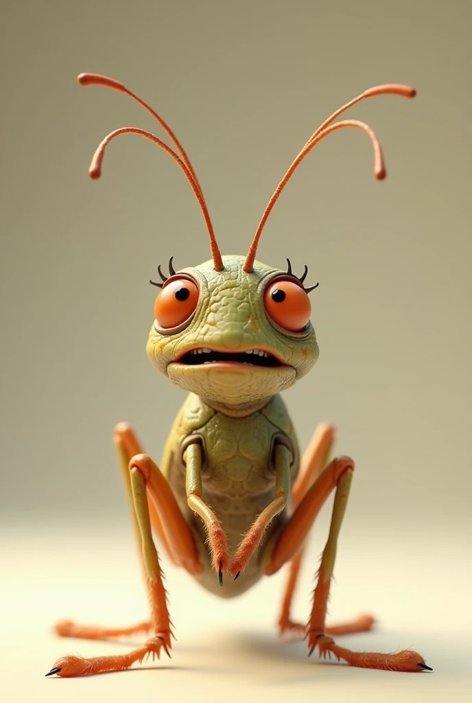 A worried cricket animation 