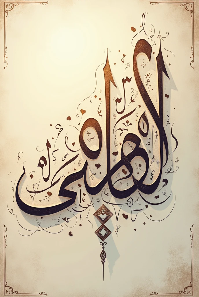 Make me a picture of Arabic calligraphy of the name Ihsan Muhammad Dahlan