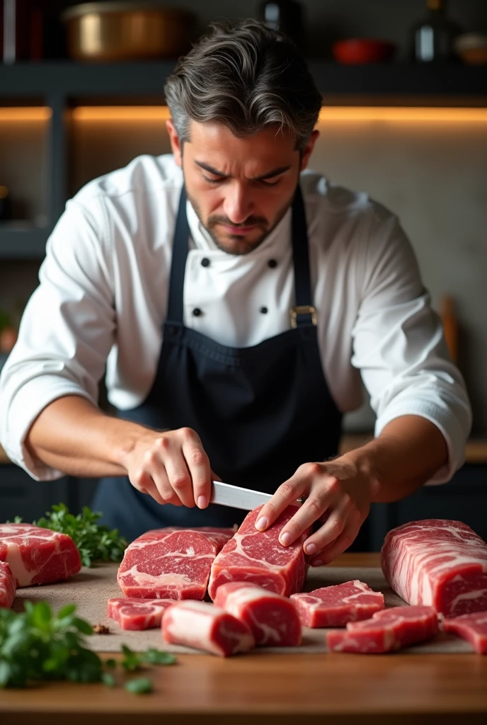 Preparing meat at home 