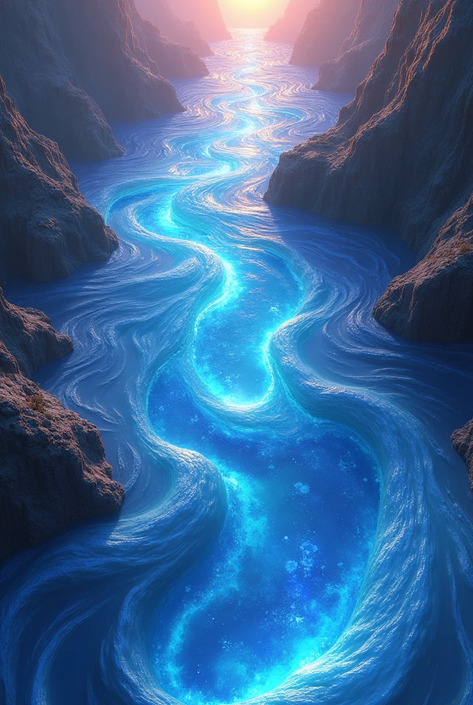 hyper realistic, fantasy, magic, an oasis of liquid mana, energy emanates, top view, no landscape, no characters, blank