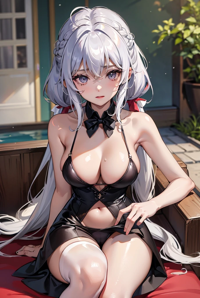 ((masterpiece)), ((Best quality)), (high resolution), (illustration), (an extremely delicate and beautiful), (ultra detailed beautiful face and eyes), nsfw, 1girl, leaning forward, YukineChris, long hair, purple eyes, twintails, low twintails, ahoge, large breasts, fishnet pantyhose, red a bow tie, volumetric lightning,
detailed skin texture, detailed, volumetric shadow, anime screencap,Highest quality, Sorceress, ancient babylonian nobility, ((tan skin:1.2)), (brown skin color),Long hair, twin braids, hair ornament, wine colored hair, smile, Below average size breasts, bare shoulders, (underboob:0,Red leotard)clothes get torn、Cross your arms,front、Leg spread、Groin、bikini、Two Piece、Yukine Chris、Bi、紺Bi、Wet、On the skin、Wet condition、Wet_shirt,Wet _underwear、tear_underwear
8K, masterpiece, Best_quality, high_resolution, ultra_details, detailed, 1girl, 独奏, looking_at_viewer, upper_body, braid, blurry, bangs, white_hair, blurry_background, cchurch, Blue_dress、hair_ribbon, hair_between_eyes,
sidelocks,depth_of_field,light_particles,sun_shine,snow、french_braid, Alphonse Mucha Style, sharp focus, perfect hands, perfect face, perfect eyes, perfect light, dynamic light, natural light, Masterpiece, Best quality, Lying down、sleep