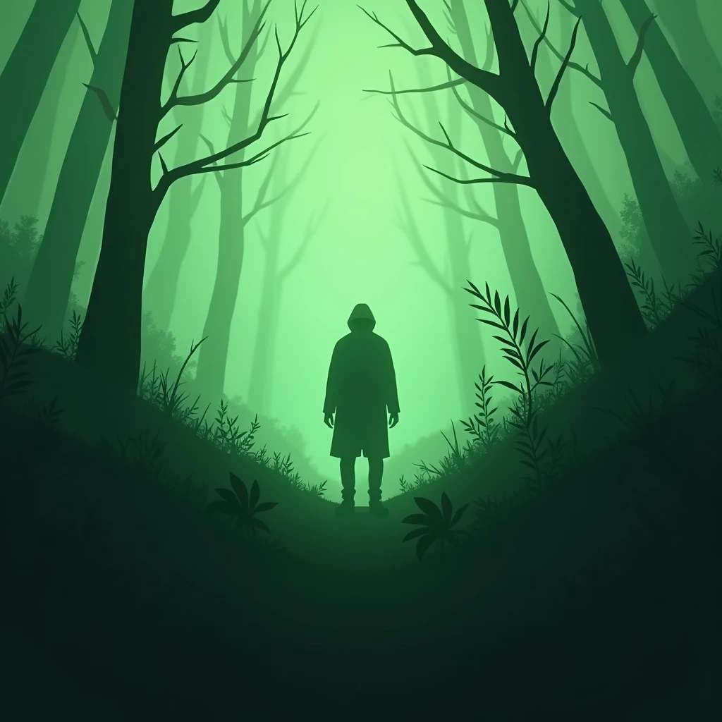 make a profile picture for youtube channel name "Jejak Hewan Kilat", green environment, lifeless