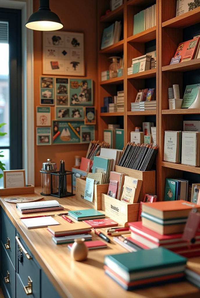 (photorealism:1.2), PHOTOGRAPH OF A STATIONERY STORE, FULL OF STATIONERY ITEMS, (masterpiece)