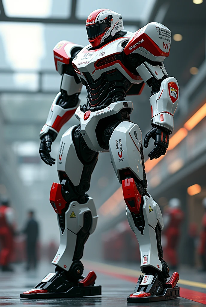 photorealism, mecha, photorealist, a formula 1 transformer scuderia williams gerrero