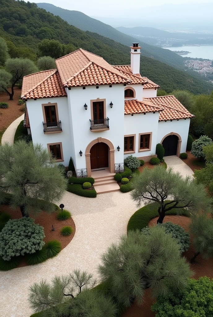Mediterranean house type c aerial view