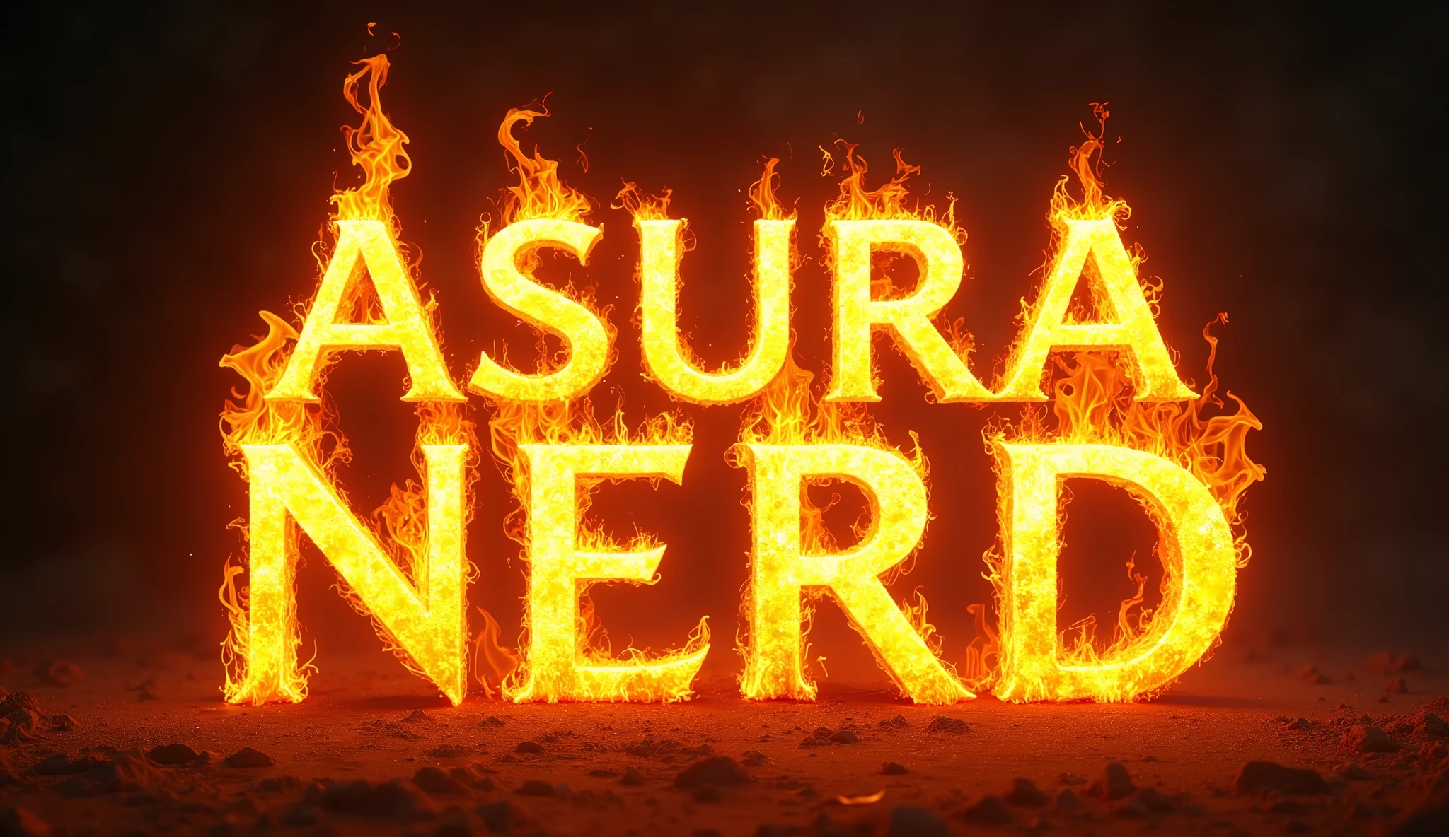 Name written in flames "Asura Nerd".