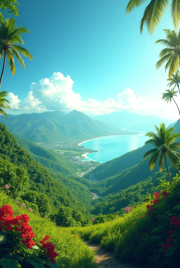 Horizontal background for presentation about Jamaica