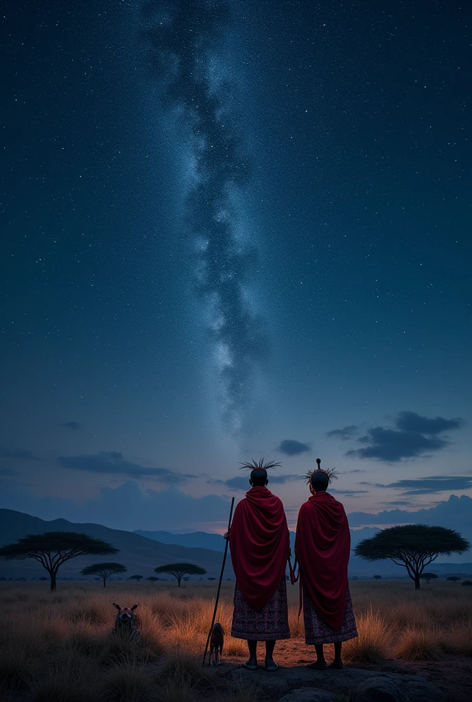 The stars shining above the Masai
