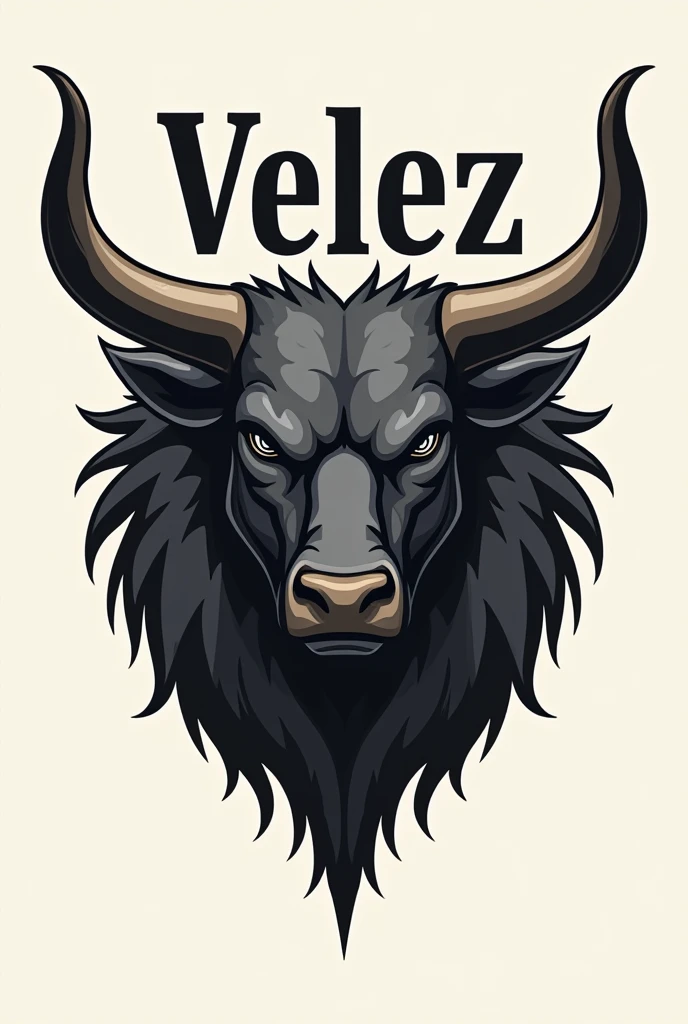 I want to create an emblem with a bull&#39;s head and the name of Velez inside 