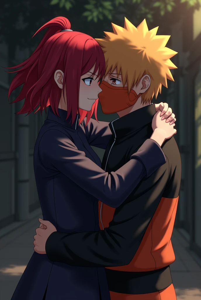 Kushina uzumaki, obito uchiha, kissing 