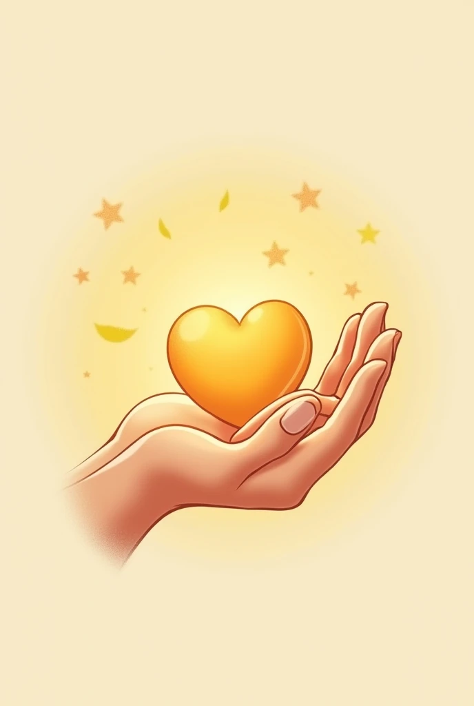 An icon of a hand protecting an object.  cheered up