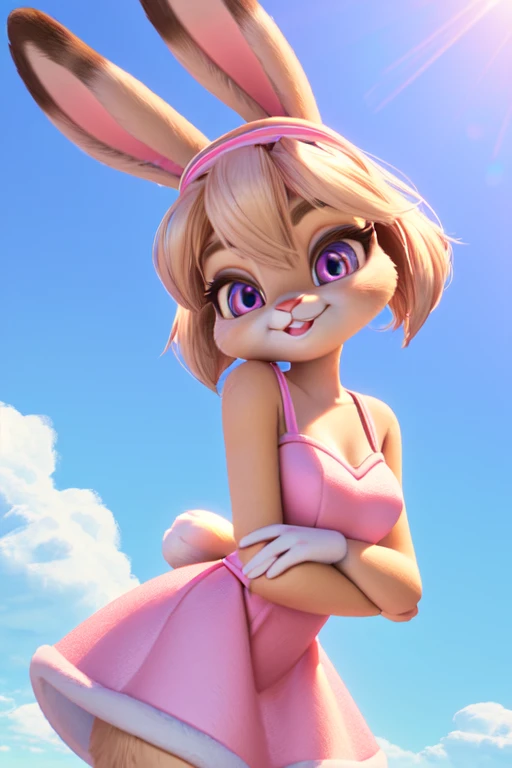 Lola bunny (in lingerie, thong) ( ass up back arched, panties pulled to side) (she’s got a bubble butt, and small perky tits) (her feet are up, toes curled, focus on toes)
