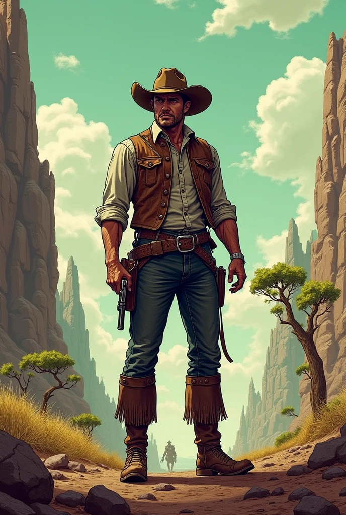 one men, cowboy, cowboy on the range, No oldwest, the cowboy in the weird west, oldwest, Lone guard, sonho de cowboy, inspired western comic, knightgirl, Directed by: Cindy Wright