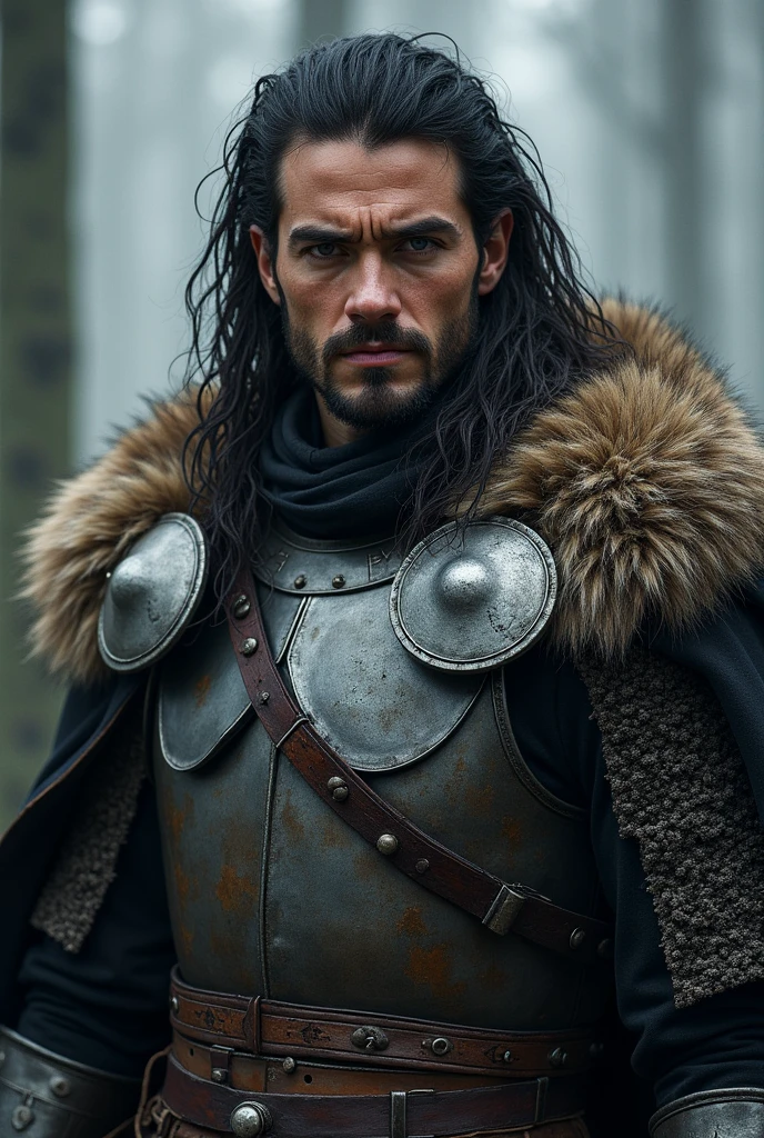 A handsome young man with long, dark hair and piercing gray eyes, He's tall and athletic, your body is proof of the countless battles you have faced. Always dresses in typical Northern clothing, wears a rare wolfskin cloak and armor forged from Valyrian steel