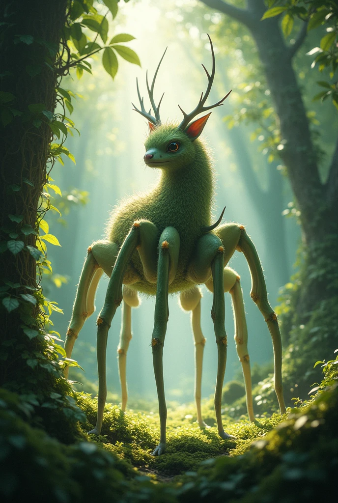 Onicoforo, with thirteen pairs of legs, antennas, with some hair, that is in the forest
