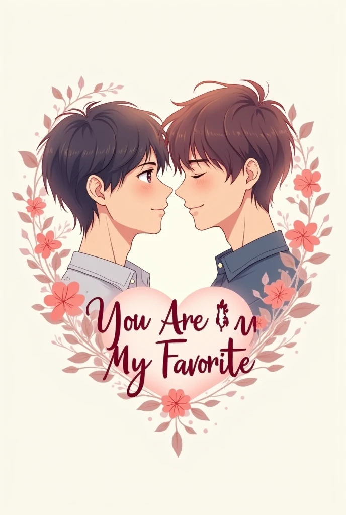 Create a logo for a yaoi manga with the title of: "You are my favorite"