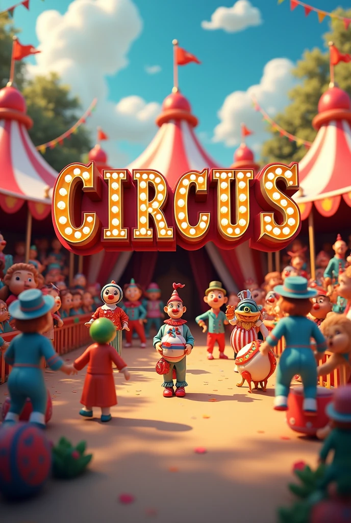 3d pic of circus with circus written on it