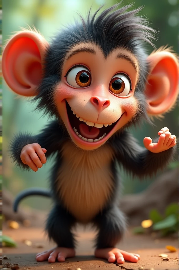 17. **Chhoto’s Funny Faces** - "Chhoto the monkey making different funny faces, with each expression showing a unique comedic twist."