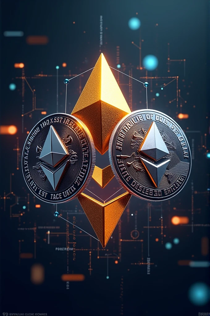 BTC Coin and ETH Coin and USDT Coin and new generation type of hybrid creation