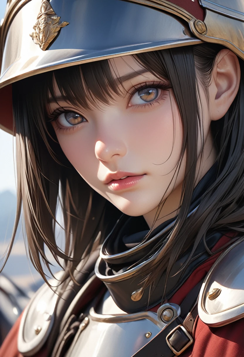 cavalry, best quality, 4k, 8k, highres, (masterpiece:1.2), ultra-detailed, (photo realistic,:1.37), looking at viewer, (face close up:0.4),--no watch,