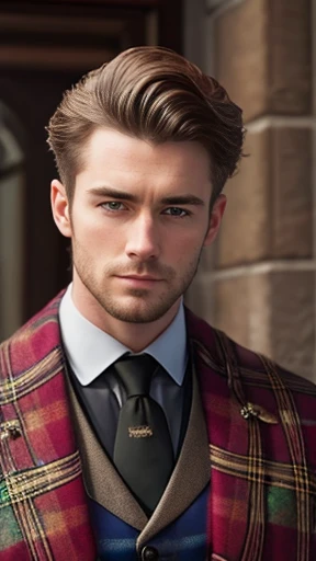  A handsome Scottish man focus on the face 