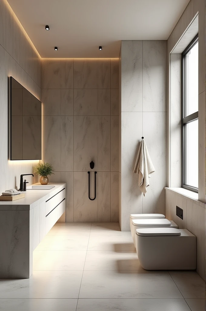 modern bathroom, super realistic render vray, premium bathroom design, Cinematic Soft Vray, detailed archivision render, archivision, high quality rendering, render vray, Smooth, studio-quality rendering, vray 8k rendering, very realistic 3D rendering, render in vray, very realistic render