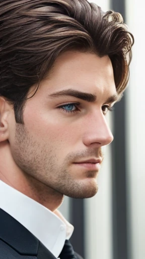 A handsome Irish man focus on the face