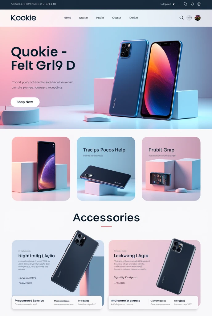 Create a good online cellphone shop photo design