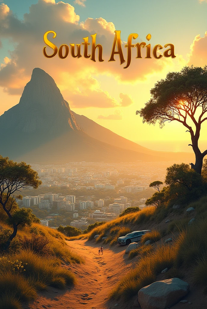 I would like to create an image of South Africa for the cover of a monograph book that tells a lot about the same country, size 16 wide,5 and high 17 I want it to say in a title South Africa