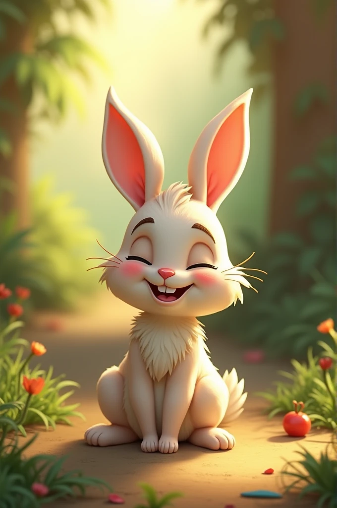 18. **Phudko’s Smile** - "Phudko the rabbit sitting with a gentle smile, as if he’s amused by Chhoto's playful pranks."