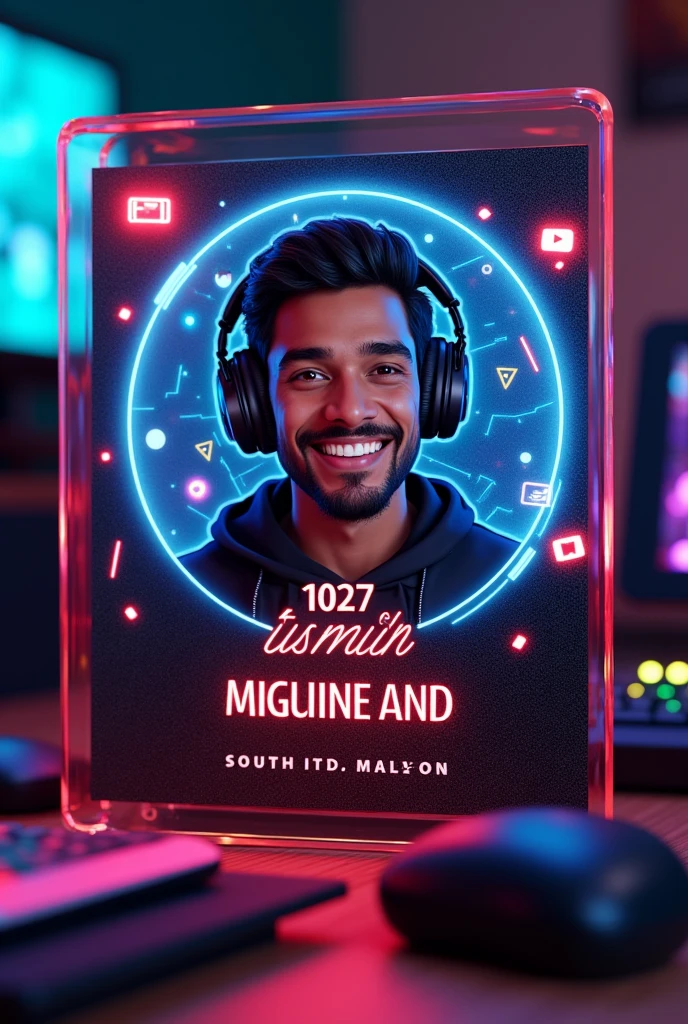 Youtube plaque for having reached one million followers with the name of ismael gamer pro