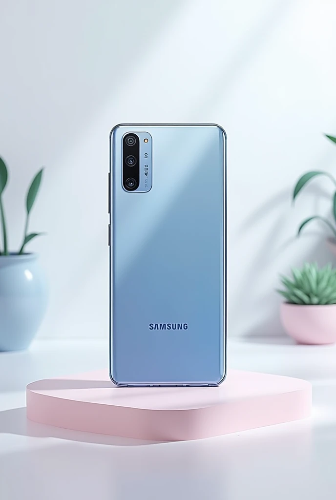 Create a good online shop photo design for the Samsung Galaxy M15 cellphone with various features of the cellphone. Even more modern.