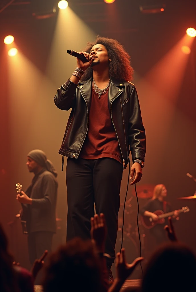 Artist Umm Meltons sings on stage as real as in real life
