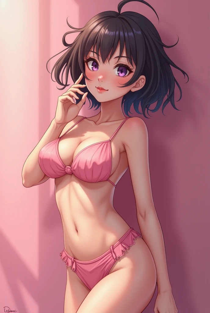 (photorealism:1.2),  anime girl with naked pink pussy
