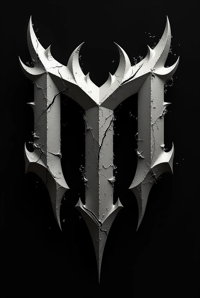Create a logo by joining the letters M and M based on the logo of the band Mayhem