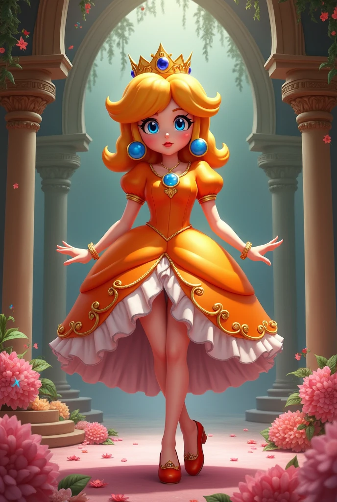 Princess Daisy bratty of super mario foot worshipped